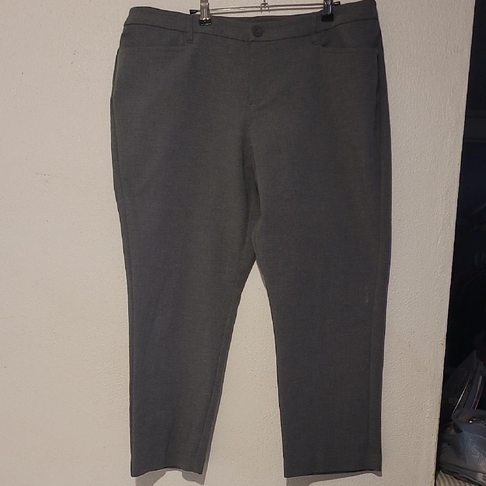 CJ Banks Gray Trousers Classic Straight-Leg